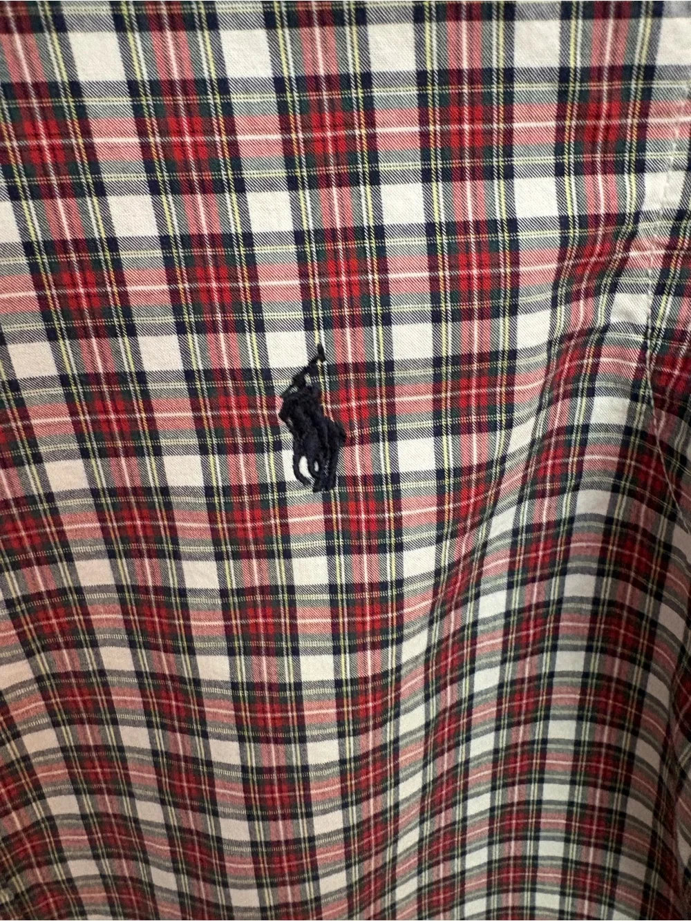 Ralph Lauren Boys S 8 Plaid Button Down Shirt Red White Dress VTG 100% cotton